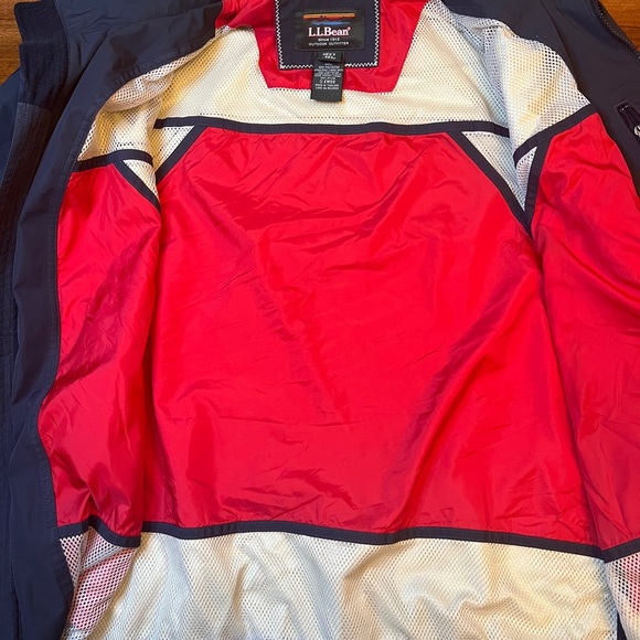 Men's L.L. BEAN Blue Full Zip Hooded Wind stopper Jacket Size L - Picture 6 of 13